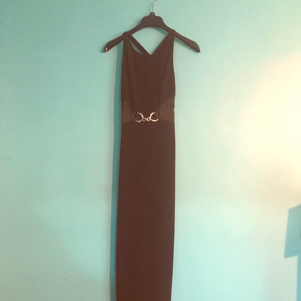 Simple Black Dress with Mesh Back